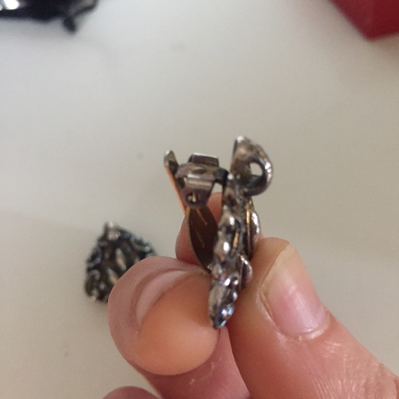 Beautiful vintage silver plated earrings pendants - Picture 2 of 3